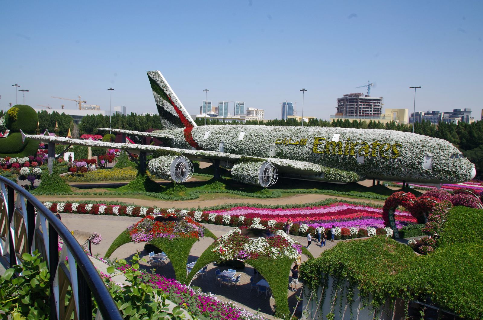 Flower sculptures and arches at Dubai Miracle Garden