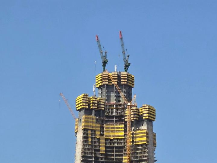 Jeddah Tower under construction in September 2025