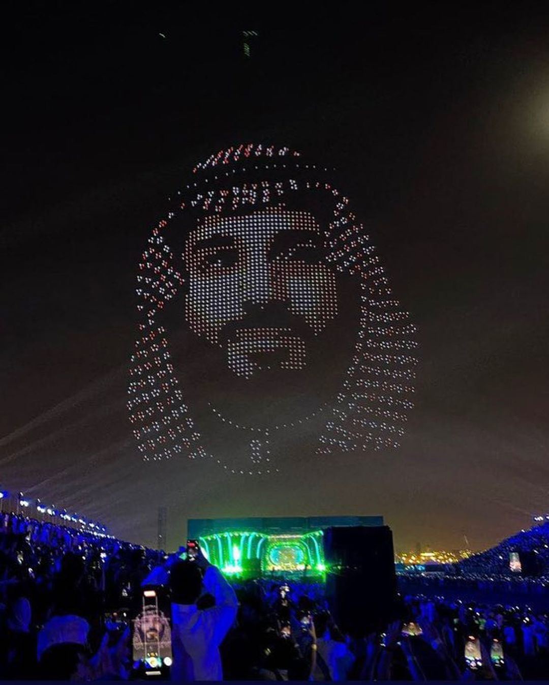 Drone light show over Riyadh during Riyadh Season